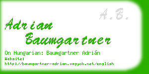 adrian baumgartner business card